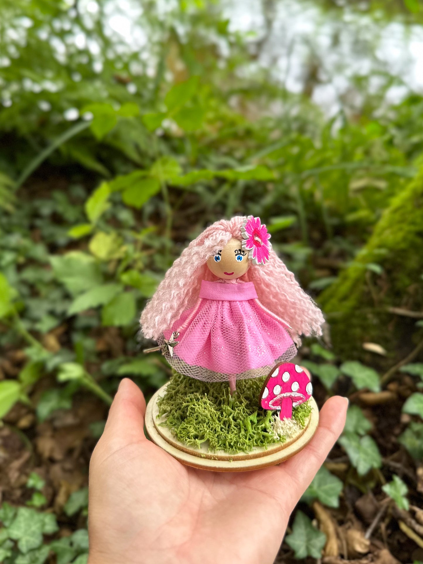 Pink Fairy Doll in Dome