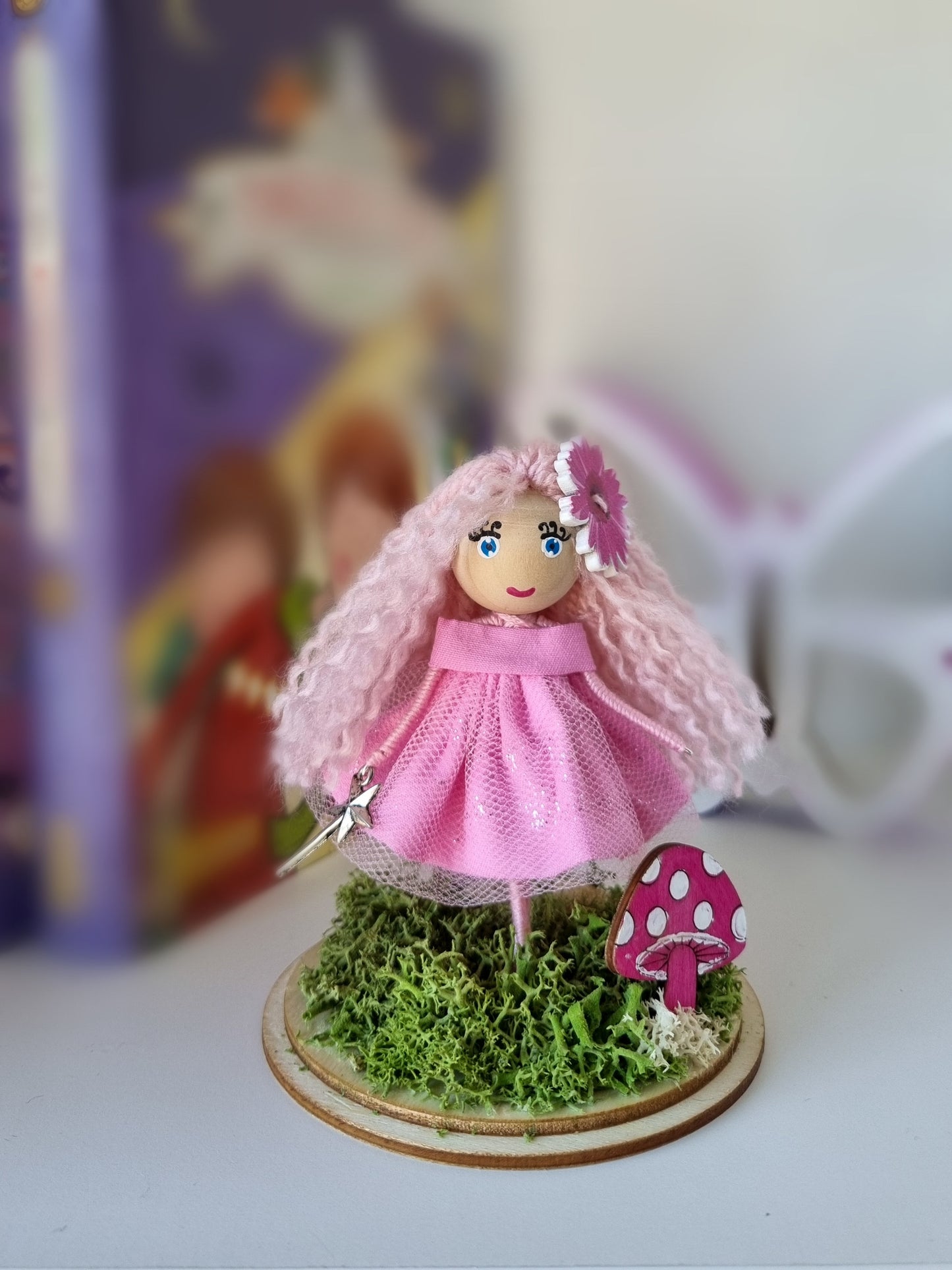 Pink Fairy Doll in Dome